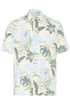 Blend Camisa de manga corta estampada blanco