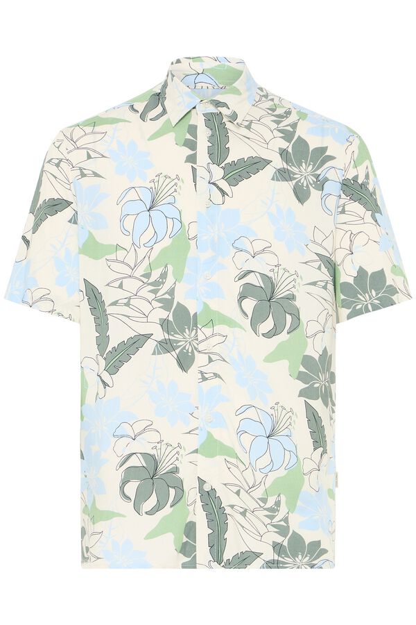 Blend Camisa de manga corta estampada blanco