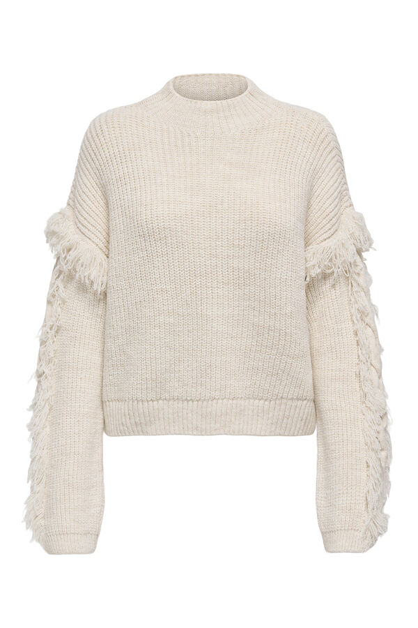 Only Jersey detalle flecos beige