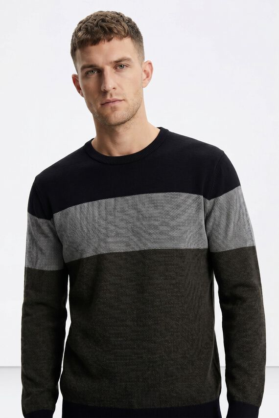 Jersey rayas cuello redondo