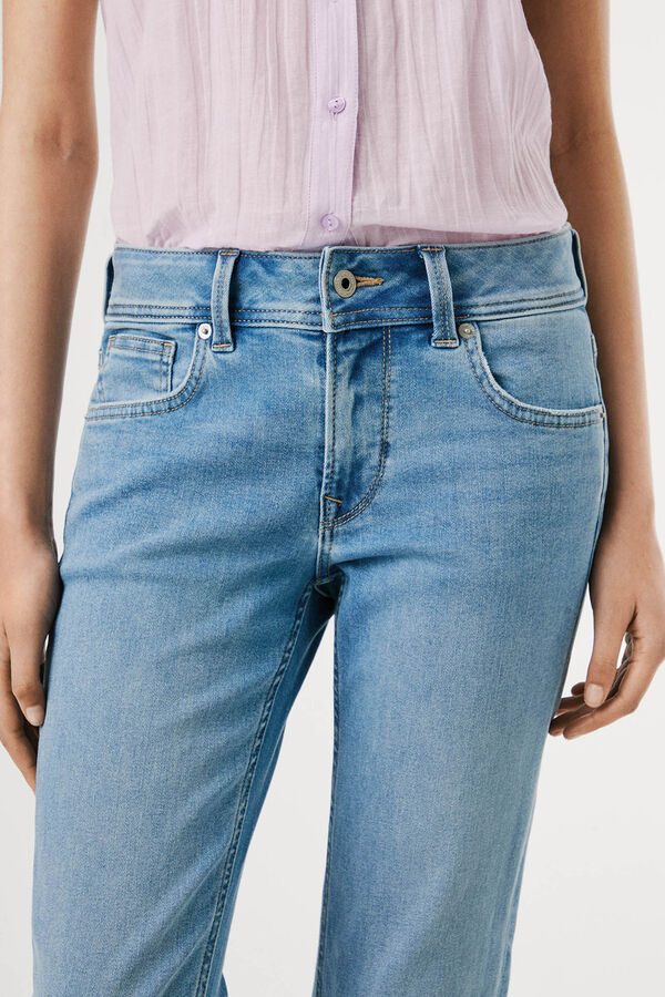 Pepe Jeans Pantal&oacute;n denim flare tiro bajo Pimlico azul