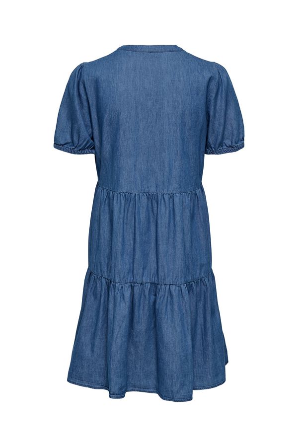 Only Vestido curto fluido azul