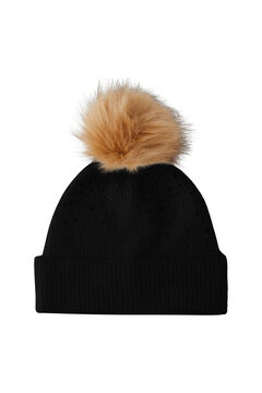 Springfield Knit hat with pompom black