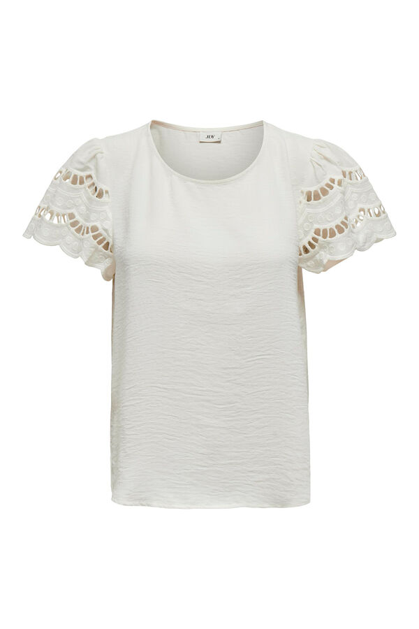 Springfield Top with lace sleeves white