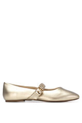 XTI Bailarina Plana Cinta Hebilla amarillo