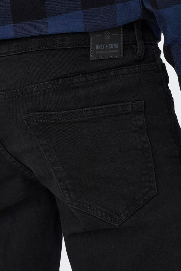 Springfield Men's slim fit black jeans crna