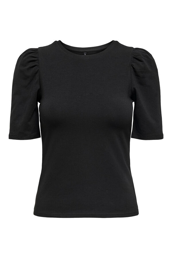 Springfield Top with flounced sleeves black