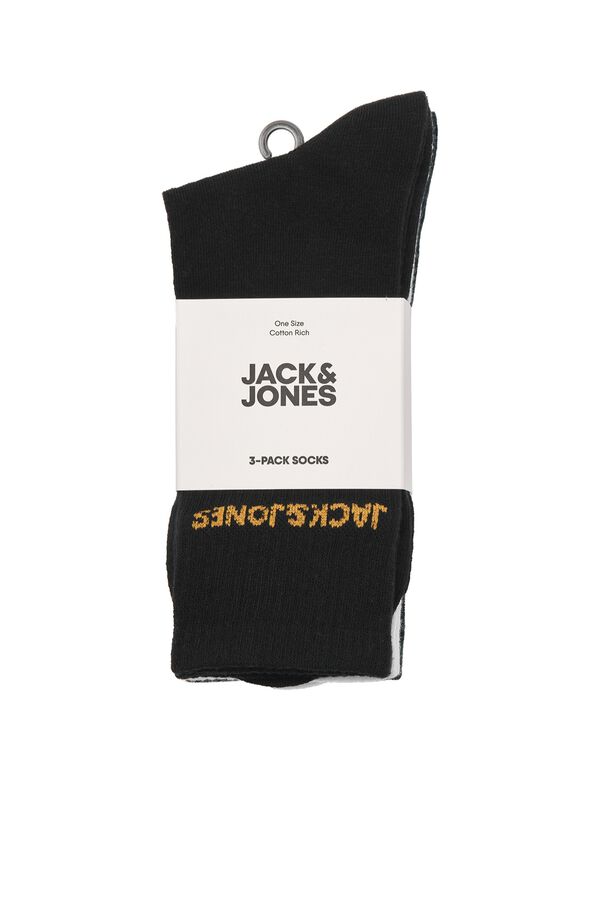 Jack & Jones Junior Pack of 3 cotton socks black