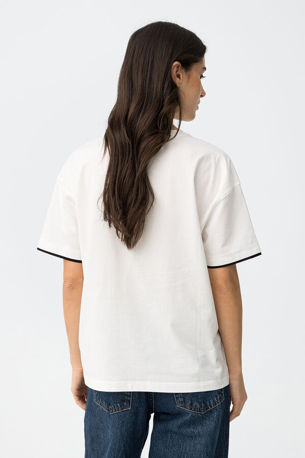 Tiffosi Basic printed T-shirt beige