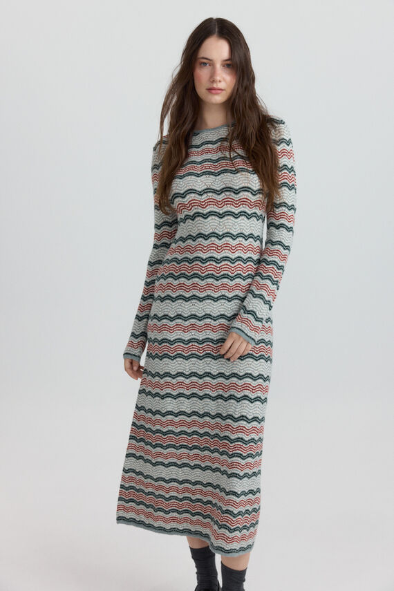 Vestido midi ondas