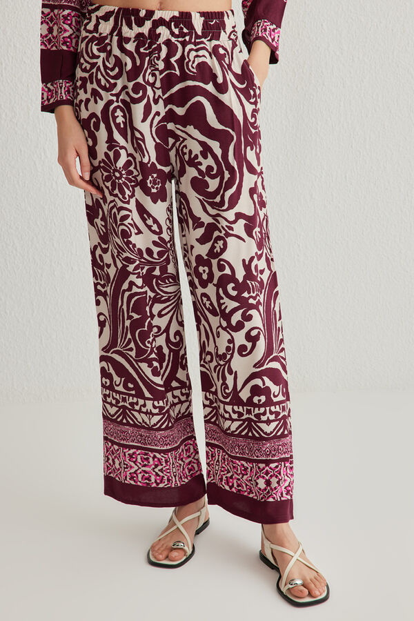 Trendyol Conjunto estampado fluido rosa