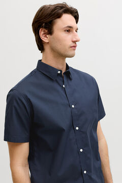 JJ REBEL Camisa manga corta sarga azul