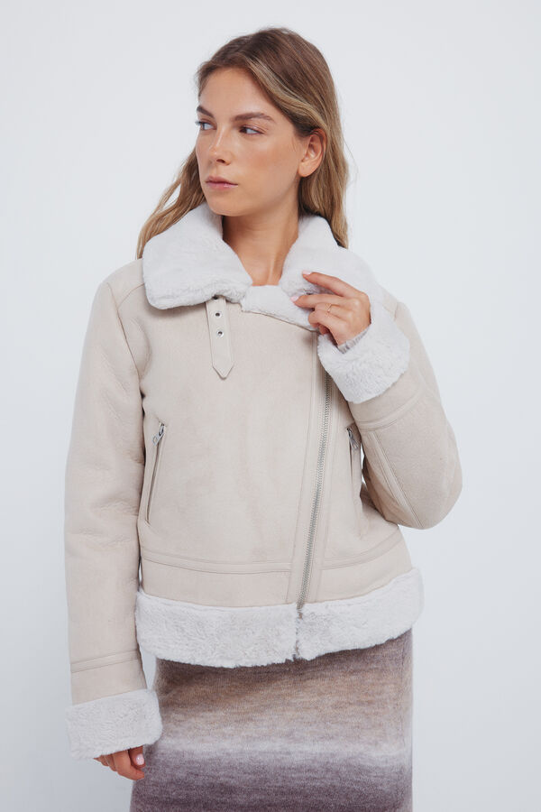 Springfield Double-sided biker jacket brown