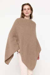 Pieces Poncho with structure nude