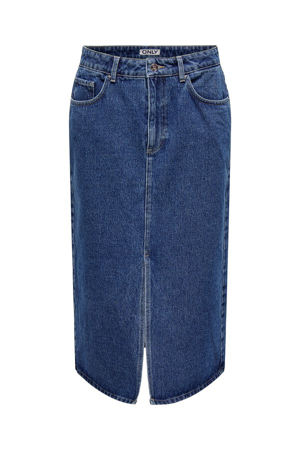Only Denim midi skirt blue