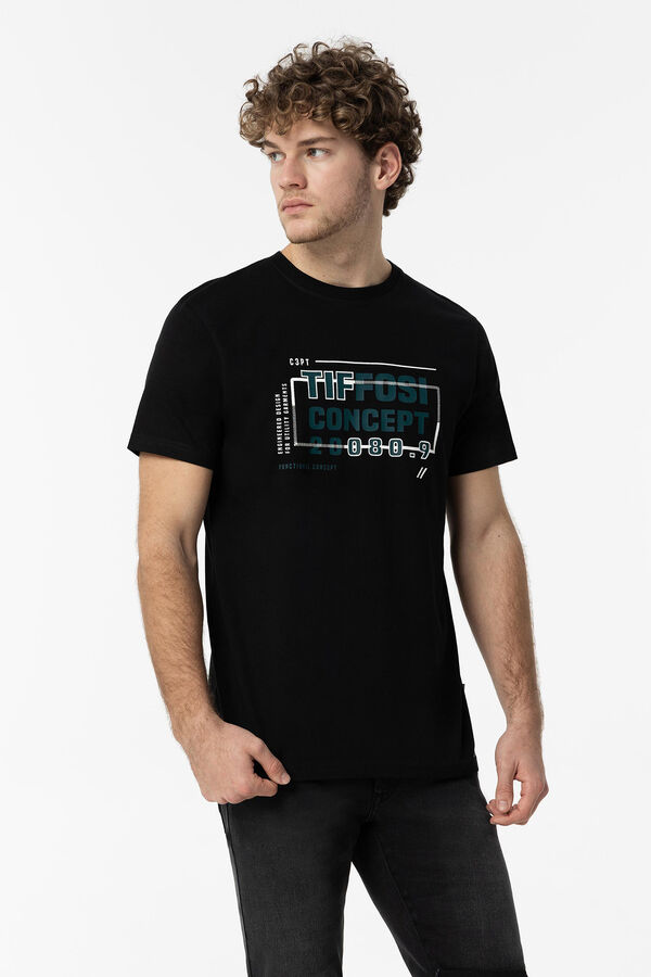 Springfield T-shirt with front print black