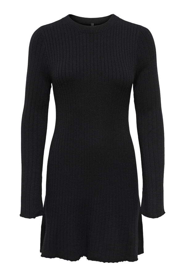 Only Vestido curto com manga compridas preto
