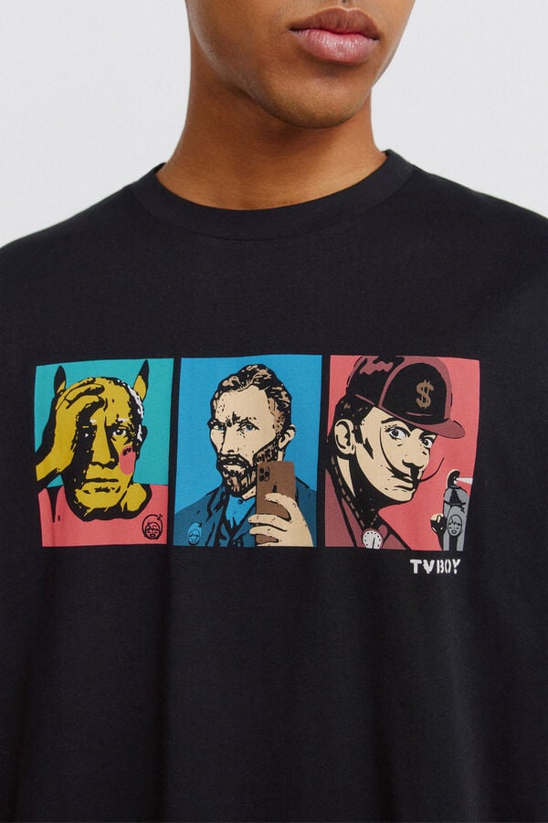 Springfield T-shirt TvBoy G&eacute;nies de l'Art noir