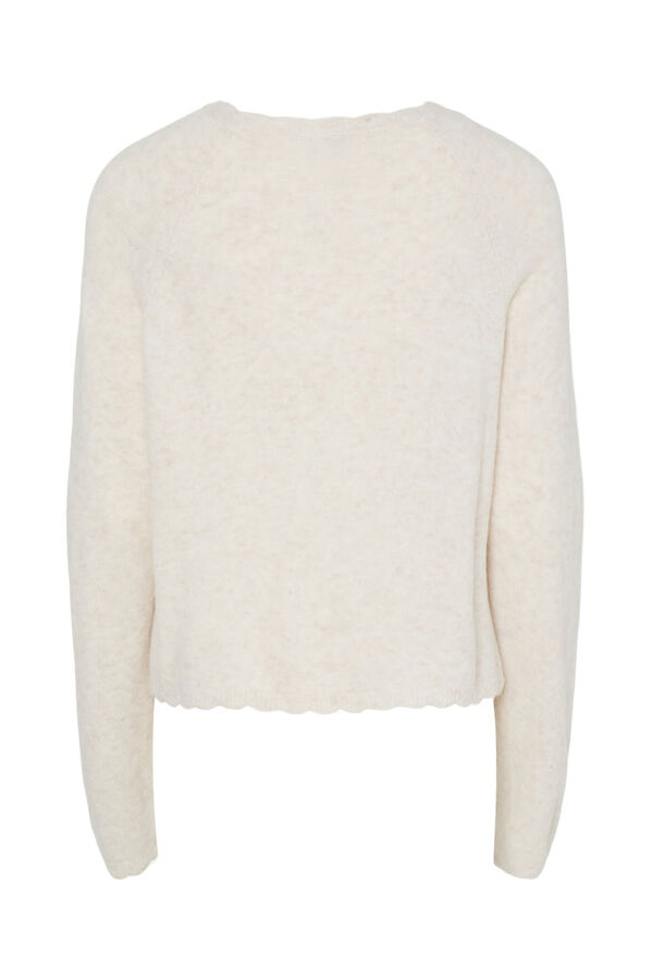 Pieces Basic fine jersey-knit cardigan grey