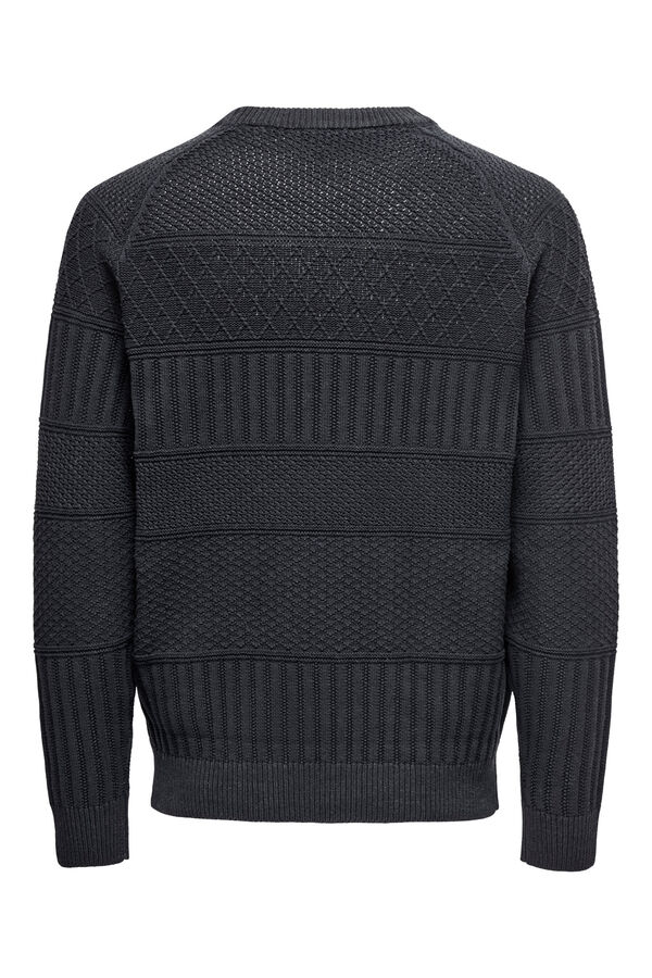 Only & Sons Camisola de gola redonda cinzento