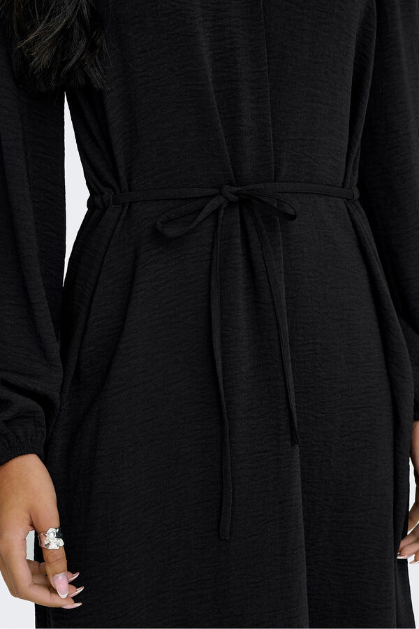 JDY Long-sleeve midi dress black