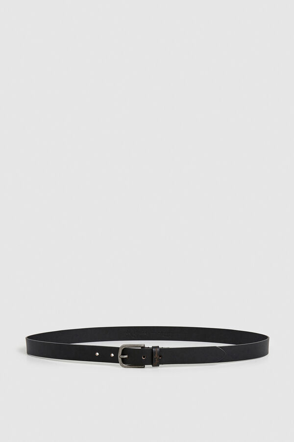 Pepe Jeans Cintur&oacute;n piel hebilla negro