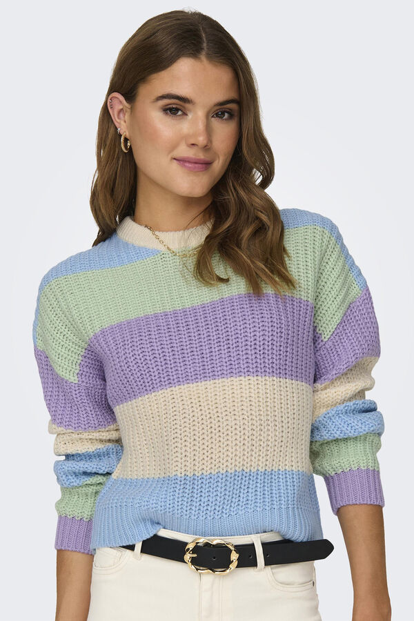 Springfield Coloured jersey-knit jumper zelena