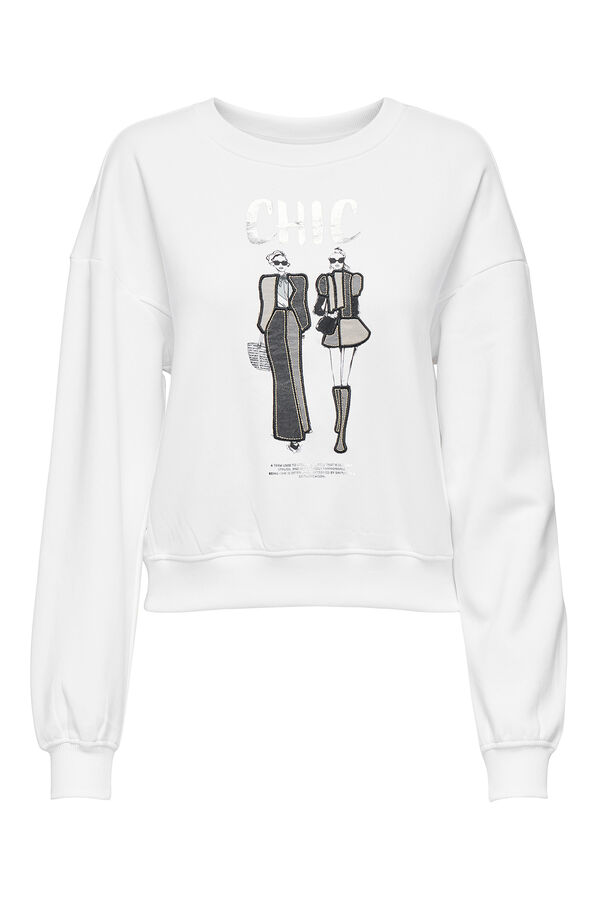 Only Sweatshirt vorne Weiß