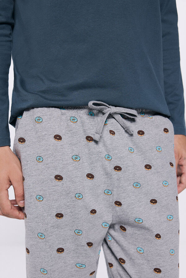 Springfield Long raglan sleeve donut pajamas plava