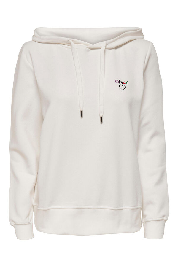 Springfield Hoodie with front print. white
