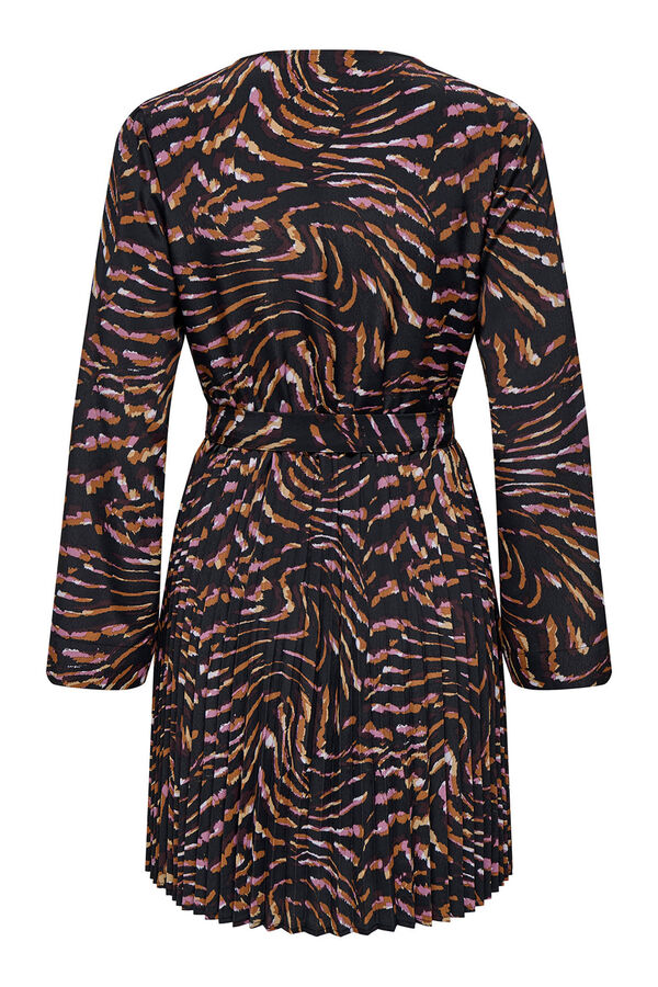 JDY Vestido corto plisado negro