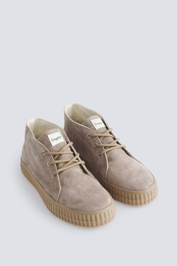 Springfield Leather lace-up ankle boot grey