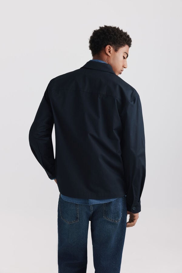 Springfield Oversize fit overshirt blue