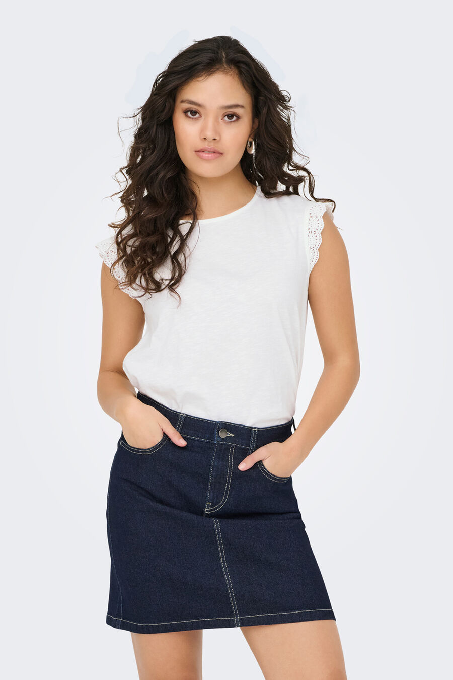 Camiseta sin mangas encaje