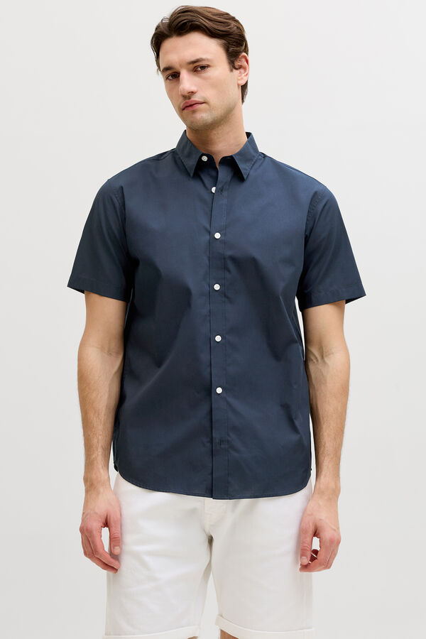 JJ REBEL Camisa manga corta sarga azul