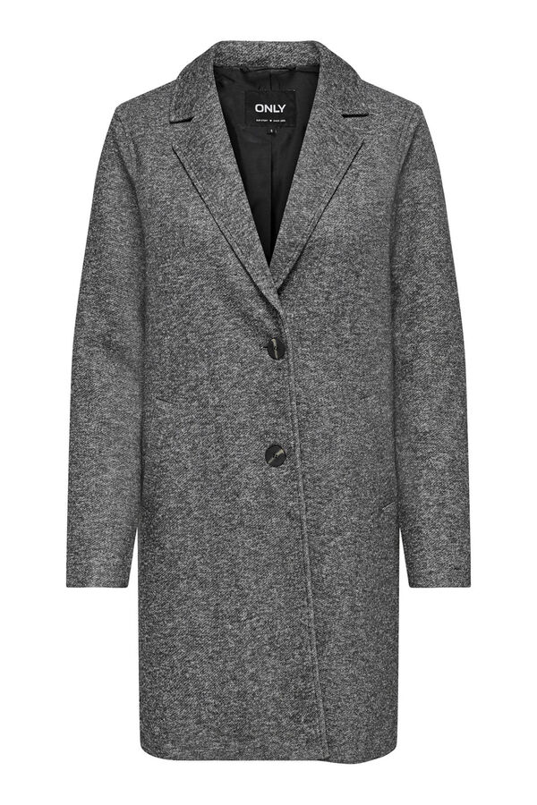 Only Abrigo largo de paño gris