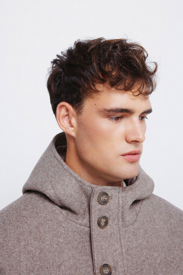 Springfield Short wool -effect parka nude