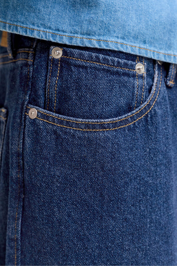 Jack & Jones PLUS Cotton relaxed high-rise jeans blue