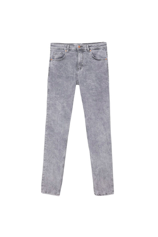 Inside Cal&ccedil;a Jeans Skinny de Cintura M&eacute;dia cinzento