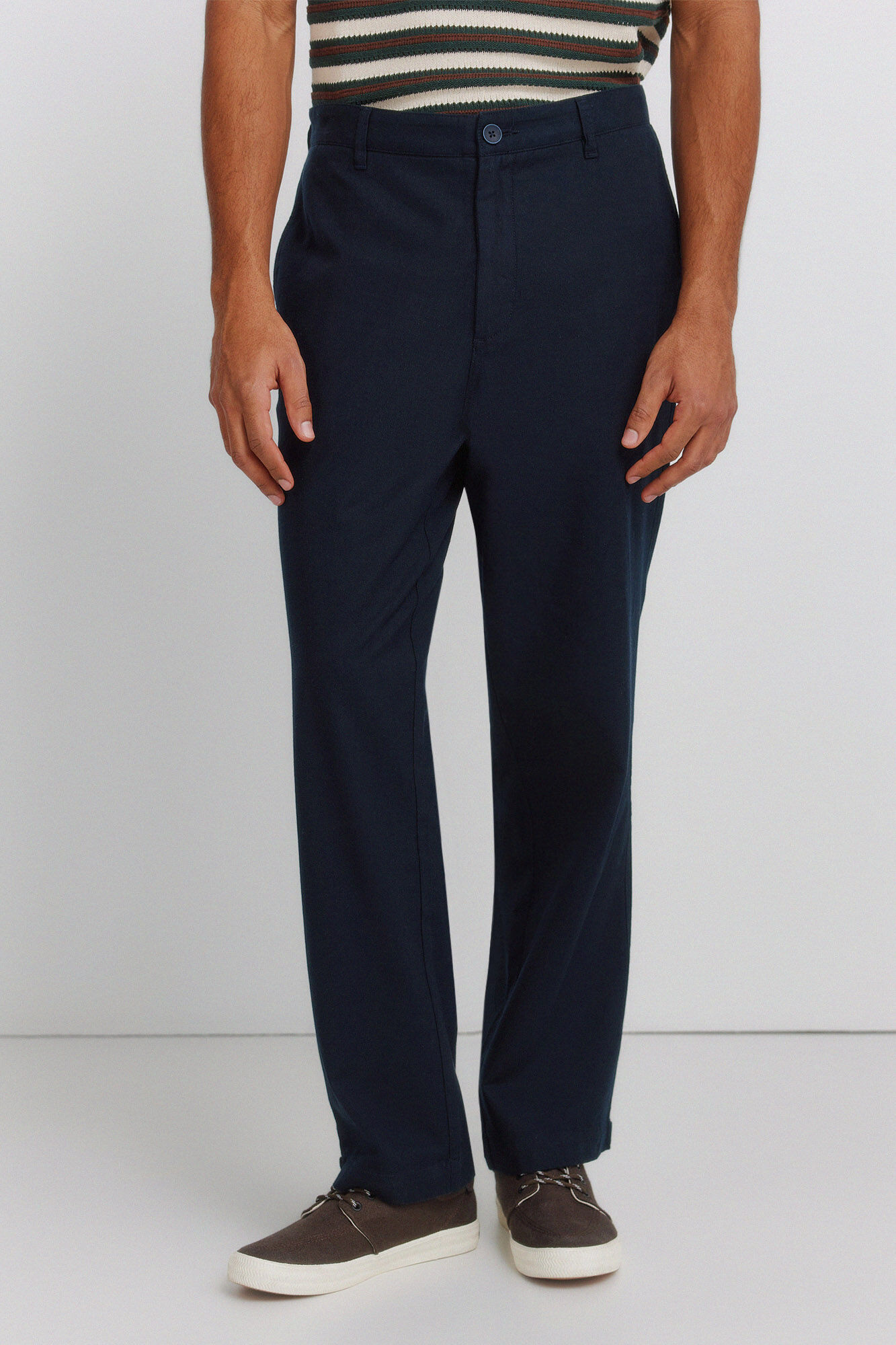 Springfield Cotton straight fit trousers