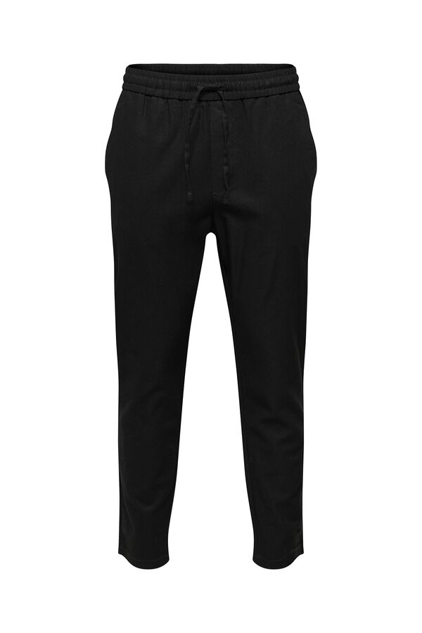 Only & Sons Linen trousers black