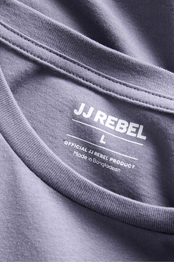 JJ REBEL Cotton short sleeve logo T-shirt grey