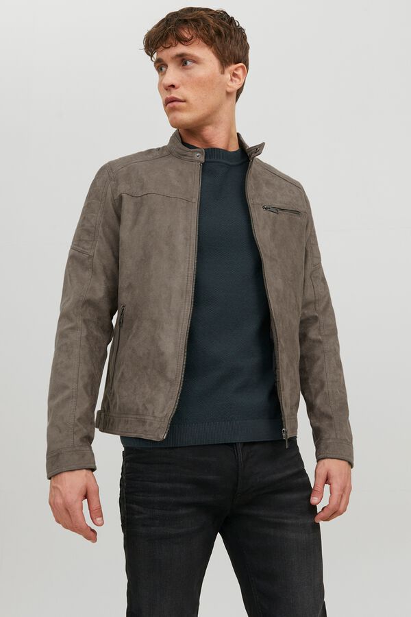 Jack & Jones Faux suede jacket grey