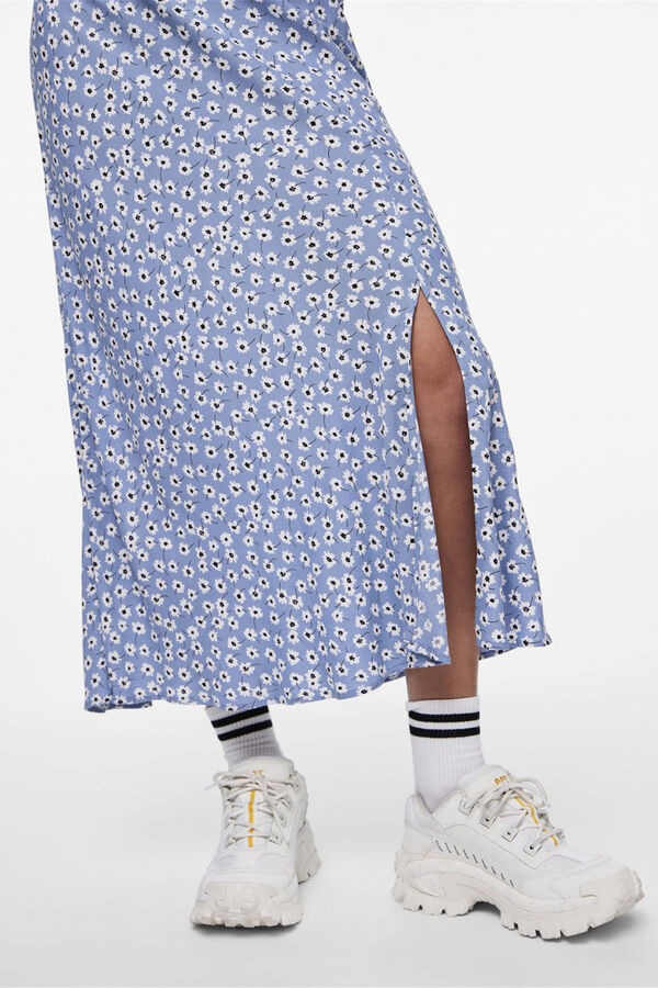 Springfield Printed midi skirt bluish