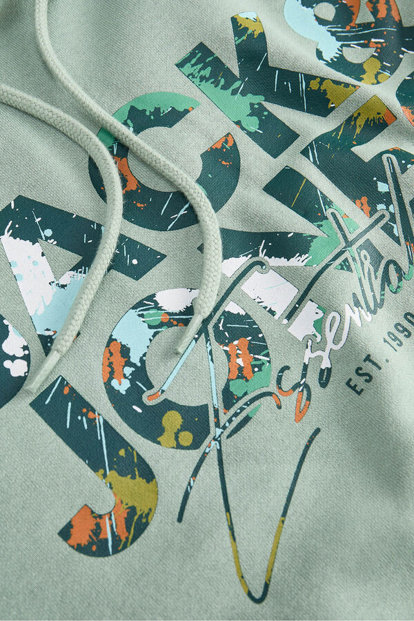 Jack & Jones Sudadera regular fit estampada verde