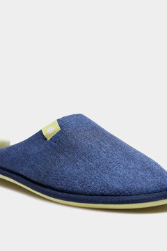 Springfield Rustic fabric slippers steel blue