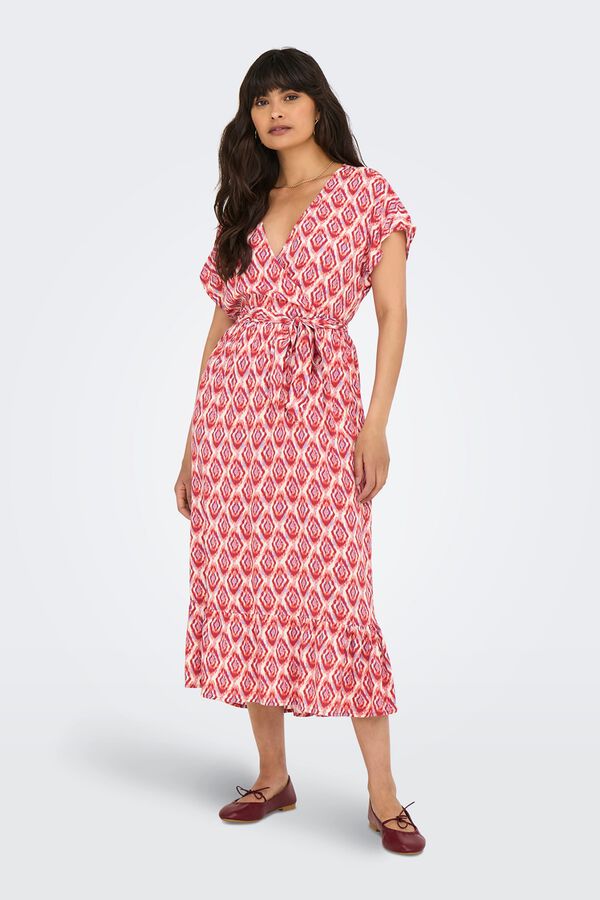 Only Shirt midi dress burgundy