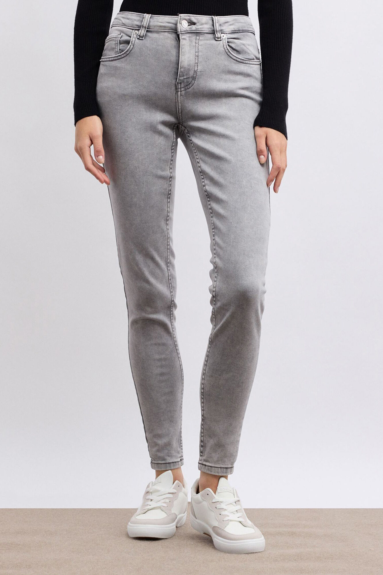 Inside Skinny Jeans mit mittlerer Zuglasche