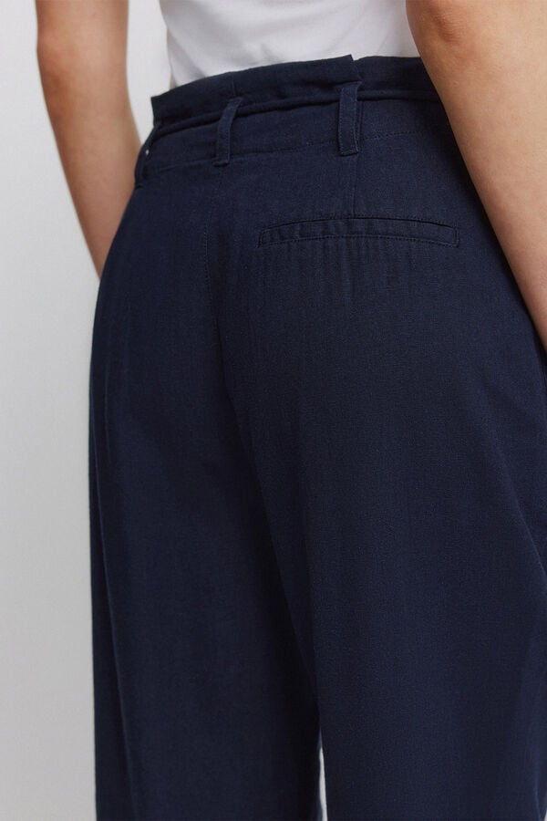 Springfield Linen trousers blue
