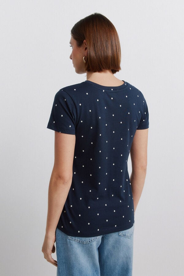 Springfield Printed short sleeve T-shirt blue